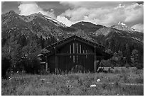 Laurence S. Rockefeller Preserve Center. Grand Teton National Park ( black and white)