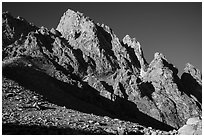 Grand Teton from Lower Saddle. Grand Teton National Park ( black and white)