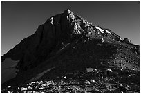 Lower Saddle Camp with Middle Teton in background. Grand Teton National Park ( black and white)