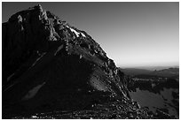 Lower Saddle and Middle Teton at sunset. Grand Teton National Park ( black and white)