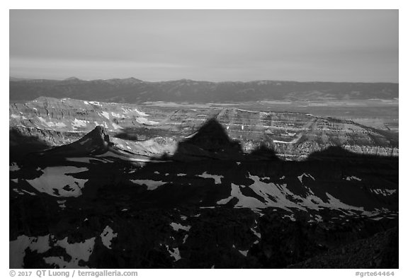 Shadows of the Tetons. Grand Teton National Park (black and white)