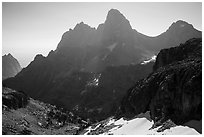 Grand Teton from the west. Grand Teton National Park ( black and white)