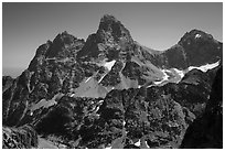 Tetons from the west. Grand Teton National Park ( black and white)
