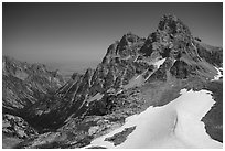 Tetons from Table Mountain. Grand Teton National Park ( black and white)