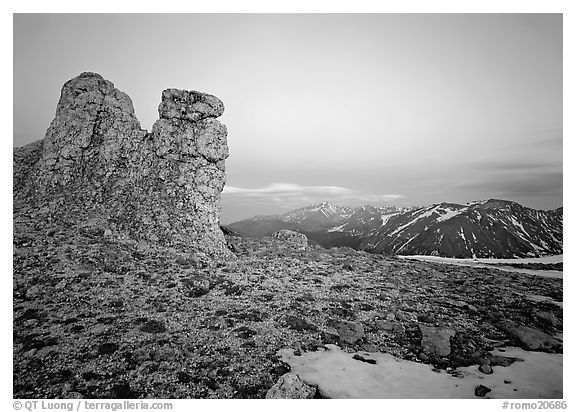 Rock Cut at dusk. Rocky Mountain National Park, Colorado, USA.