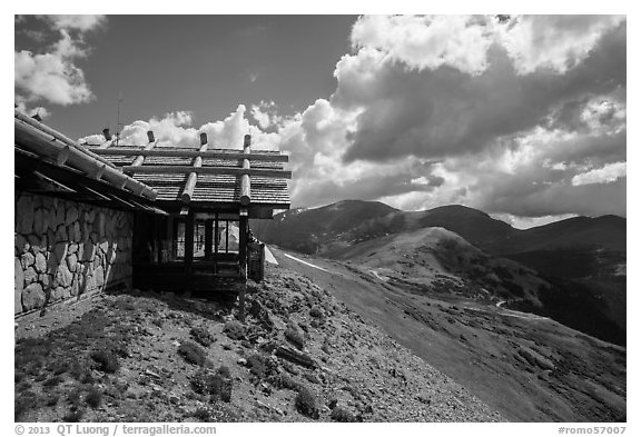 Alpine Visitor Center. Rocky Mountain National Park (black and white)