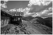 Alpine Visitor Center. Rocky Mountain National Park, Colorado, USA. (black and white)