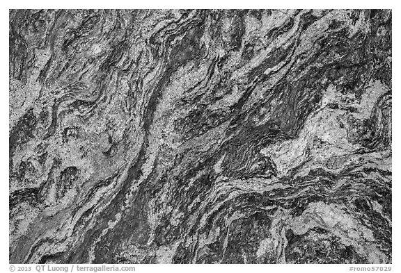 Close-up of granite rock. Rocky Mountain National Park (black and white)