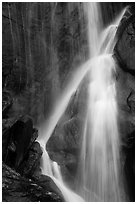 Close-up of Ouzel Falls. Rocky Mountain National Park ( black and white)