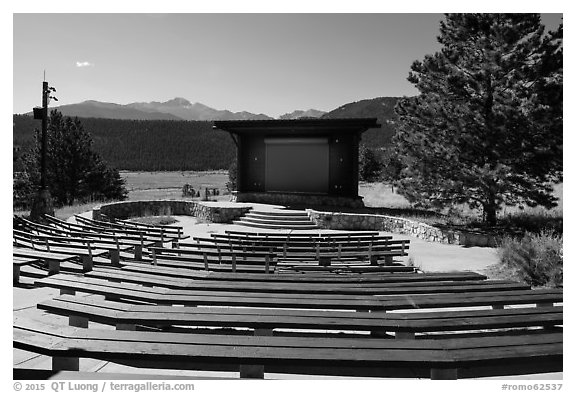 Amphitheater, Moraine Park Campground. Rocky Mountain National Park (black and white)