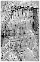 Caprock formations. Theodore Roosevelt National Park ( black and white)