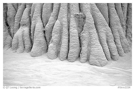 Erosion formations in mudstone. Theodore Roosevelt National Park, North Dakota, USA.