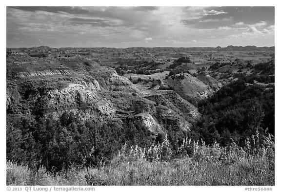 North Dakota badlands landscape. Theodore Roosevelt National Park, North Dakota, USA.