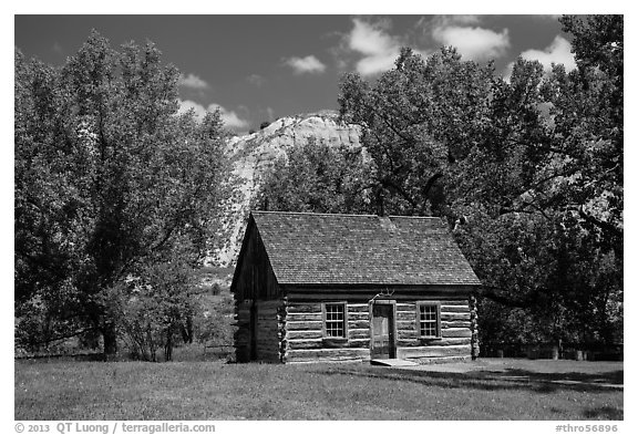 Roosevelt Maltese Cross cabin. Theodore Roosevelt National Park, North Dakota, USA.