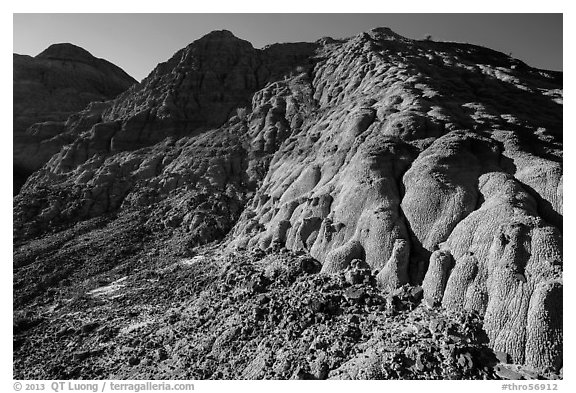 Butte with scoria. Theodore Roosevelt National Park, North Dakota, USA.