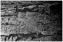 Honeycombed cave formation. Wind Cave National Park ( black and white)