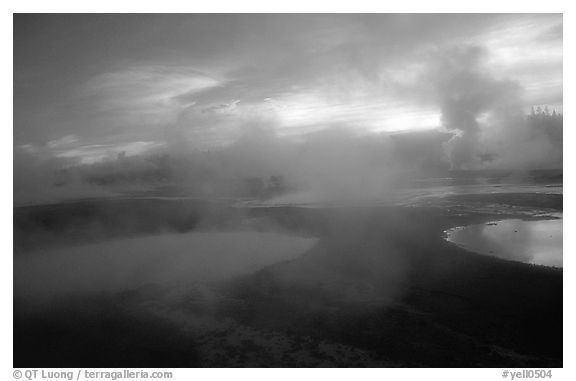 Thermal activity at Norris geyser basin. Yellowstone National Park, Wyoming, USA.