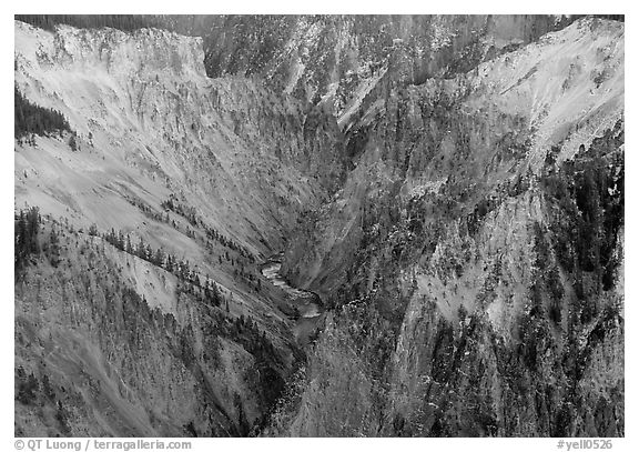 River gorge, Grand Canyon of Yellowstone. Yellowstone National Park, Wyoming, USA.