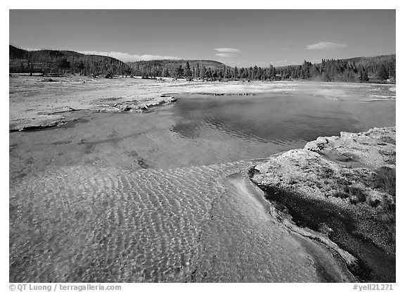 Sapphire Pool, afternoon. Yellowstone National Park, Wyoming, USA.