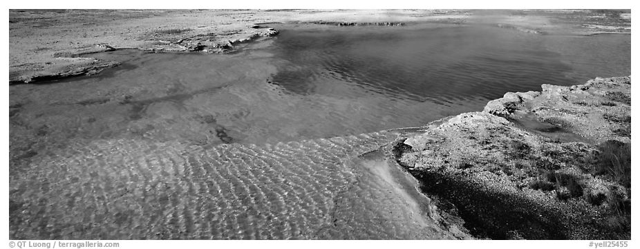 Turquoise thermal pool. Yellowstone National Park (black and white)