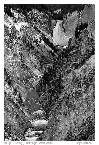 Falls of the Yellowstone river in Grand Canyon of the Yellowstone. Yellowstone National Park, Wyoming, USA.