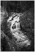 Firehole Falls. Yellowstone National Park ( black and white)