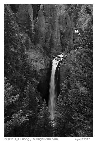 Tower Falls. Yellowstone National Park (black and white)
