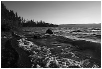 Lewis Lake. Yellowstone National Park ( black and white)