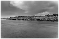 Adams Key, afternoon. Biscayne National Park, Florida, USA. (black and white)