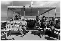 Aboard snorkeling boat. Biscayne National Park ( black and white)