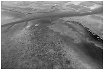 Aerial view of Ceasar Creek Bank. Biscayne National Park ( black and white)