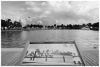 Clould and mangroves, Boca Chita Key. Biscayne National Park ( black and white)