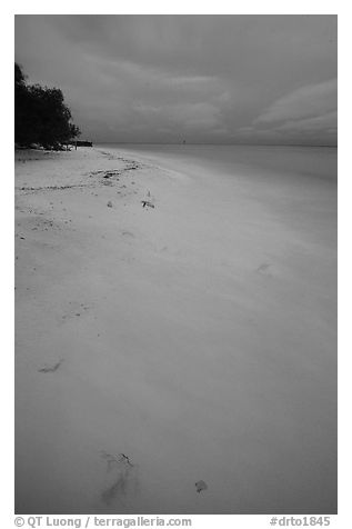 Beach at dusk. Dry Tortugas National Park, Florida, USA.