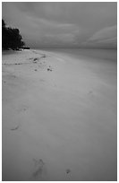 Beach at dusk. Dry Tortugas National Park, Florida, USA. (black and white)