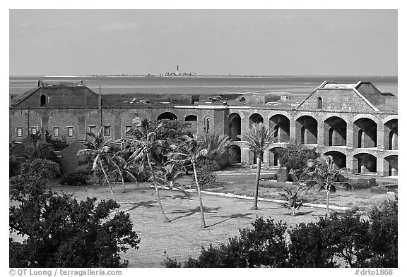 Inside Fort Jefferson. Dry Tortugas National Park, Florida, USA.