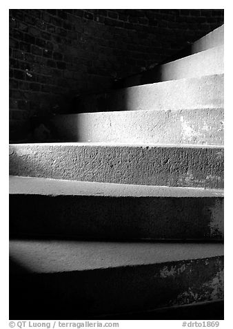 Spiral staircase, Fort Jefferson. Dry Tortugas National Park, Florida, USA.