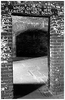 Cell of Dr Mudd. Dry Tortugas National Park, Florida, USA. (black and white)