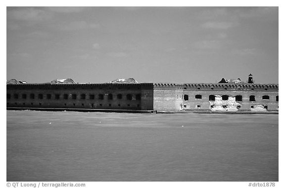 Fort Jefferson seen from ocean. Dry Tortugas National Park, Florida, USA.