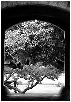 Entrance of Fort Jefferson. Dry Tortugas National Park ( black and white)