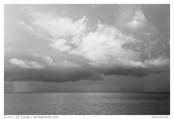 Storm clouds above ocean. Dry Tortugas National Park, Florida, USA.