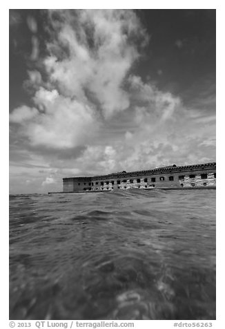 Fort Jefferson see at water level. Dry Tortugas National Park, Florida, USA.