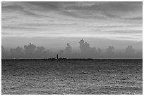 Loggerhead key at sunset. Dry Tortugas National Park ( black and white)