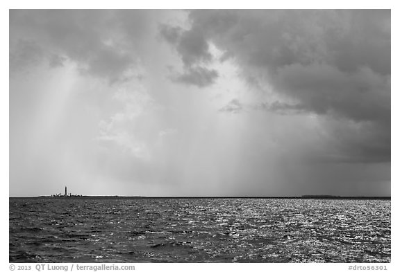 Loggerhead and Garden Key under approaching tropical storm. Dry Tortugas National Park, Florida, USA.