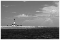 Lighthouse and deck, Loggerhead Key. Dry Tortugas National Park ( black and white)