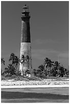 150-feet Loggerhead Light. Dry Tortugas National Park, Florida, USA. (black and white)