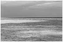 Turquoise waters over shallow sand bars, Loggerhead Key. Dry Tortugas National Park ( black and white)