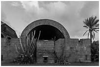 Powder magazine at sunset. Dry Tortugas National Park, Florida, USA. (black and white)