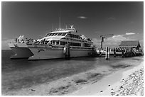 Yankee Freedom Ferry. Dry Tortugas National Park ( black and white)