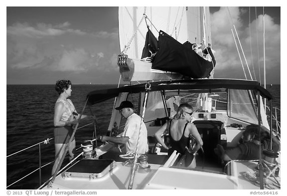 Sailing in the Gulf. Dry Tortugas National Park, Florida, USA.