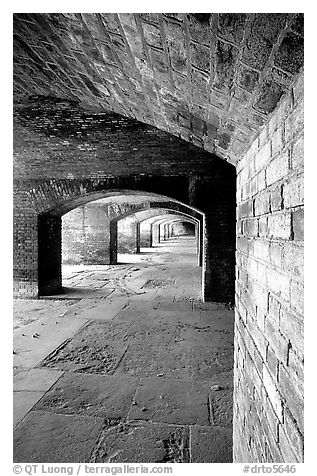 Casemate on the first floor of Fort Jefferson. Dry Tortugas National Park, Florida, USA.